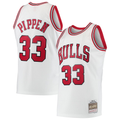 Kdoa C.Bulls #33 Scottie Pippen Mitchell & Ness White Hardwood Classics Swingman Jerseys
