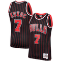 Kdoa C.Bulls #7 Toni Kukoc Mitchell & Ness Black 1995-96 Hardwood Classics Swingman Jerseys