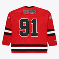 Kdoa C.Bulls #91 Dennis Rodman Mitchell & Ness Red Big & Tall  Hockey Jerseys
