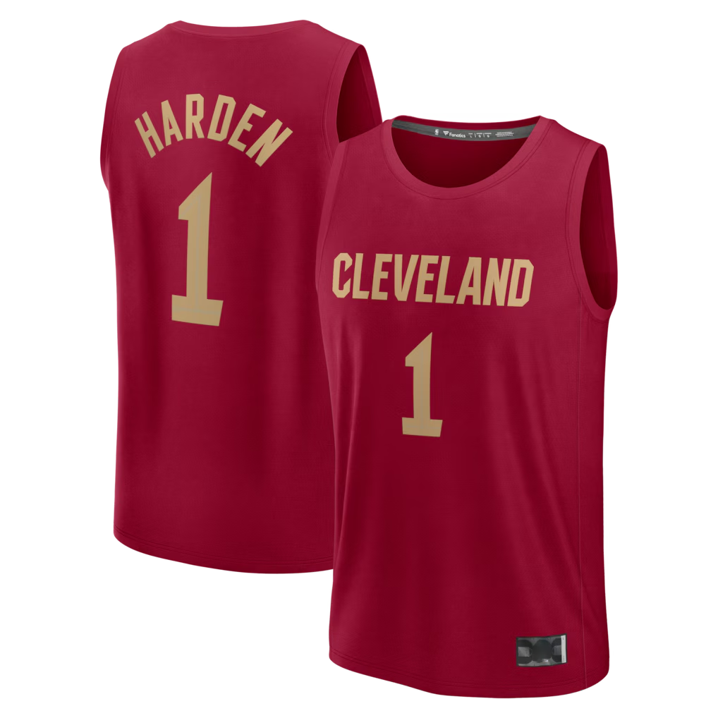 Kdoa C.Cavaliers #1 James Harden  Wine Fast Break Replica Jerseys - Icon Edition