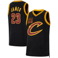 Kdoa C.Cavaliers #23 LeBron James Black Forever King Authentic Jerseys