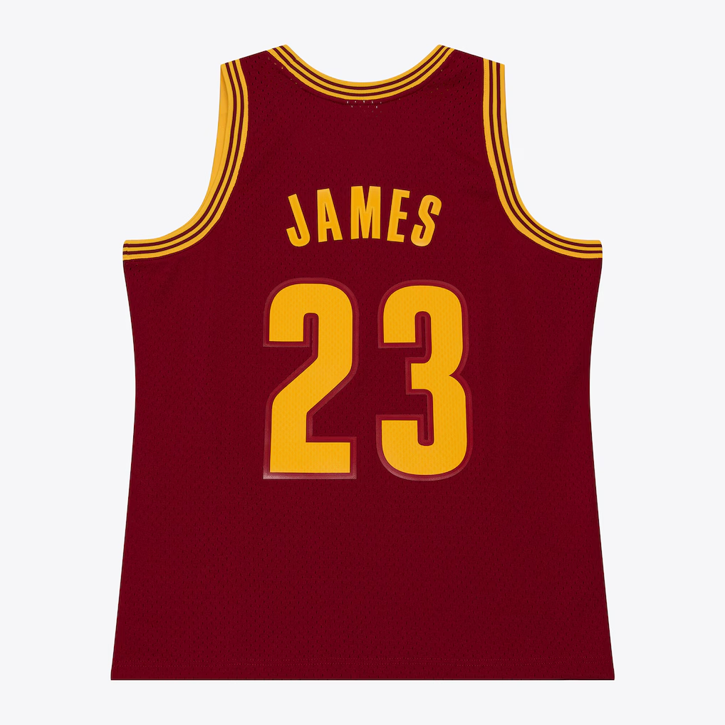 Kdoa C.Cavaliers #23 LeBron James Mitchell & Ness Wine 2015-16 Swingman Jerseys