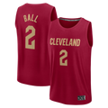 Kdoa C.Cavaliers #2 Lonzo Ball Wine Fast Break Replica Jerseys - Icon Edition
