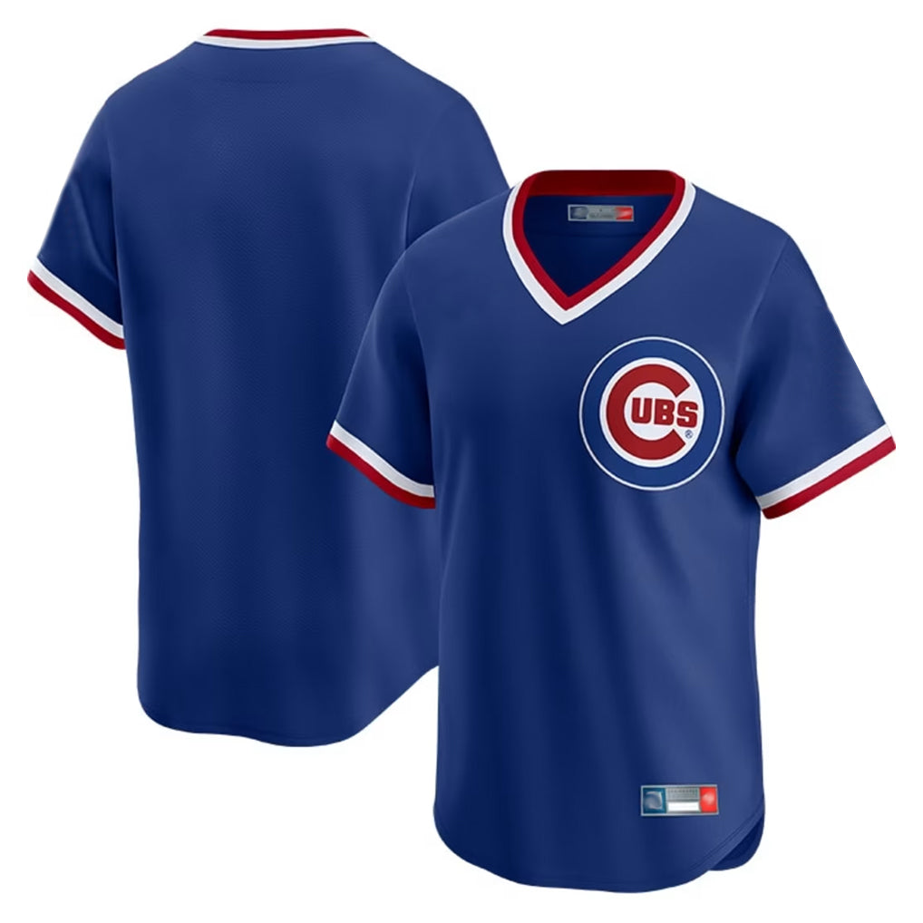 Kdoa C.Cubs Royal T-shirt Cooperstown Collection Limited Blank Player Stitched Jerseys