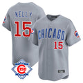 Kdoa C.Cubs #15 Carson Kelly Player Gray Road 150th Anniversary Limited Home Stitched Jerseys