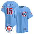 Kdoa C.Cubs #15 Carson Kelly Player Light Blue 150th Anniversary Home Game Stitched Jerseys