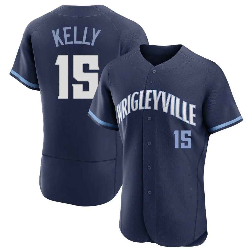Kdoa C.Cubs #15 Carson Kelly Player Navy City Connect Limited Elite Home Stitched Jerseys