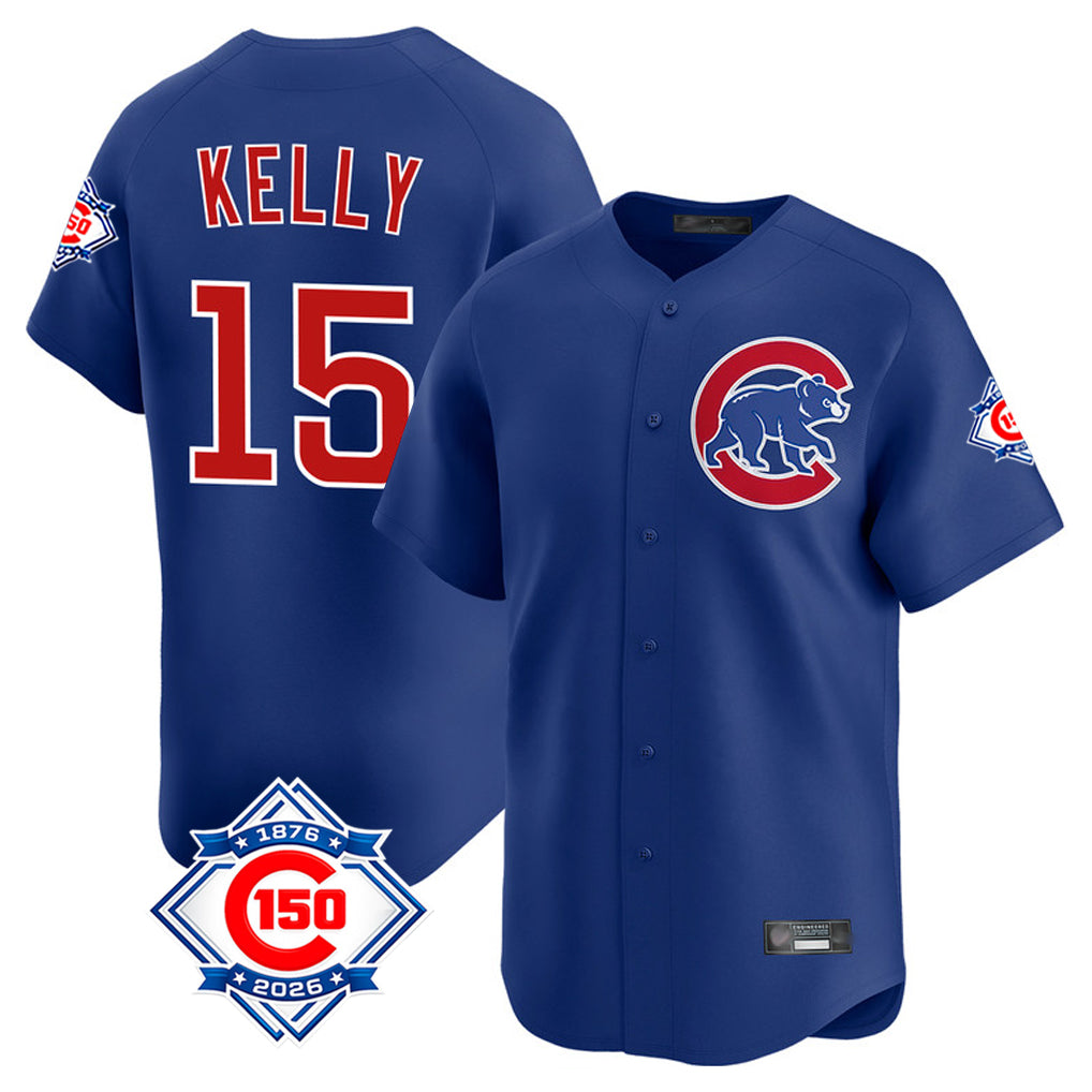 Kdoa C.Cubs #15 Carson Kelly Player Royal 150th Anniversary Limited Home Stitched Jerseys