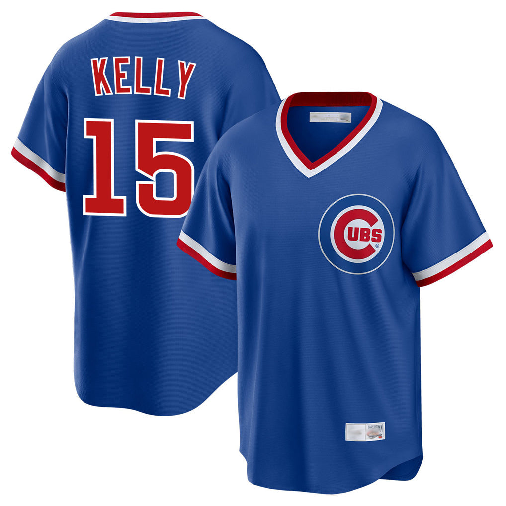 Kdoa C.Cubs #15 Carson Kelly Player Royal T-shirt Cooperstown Collection Limited Stitched Jerseys