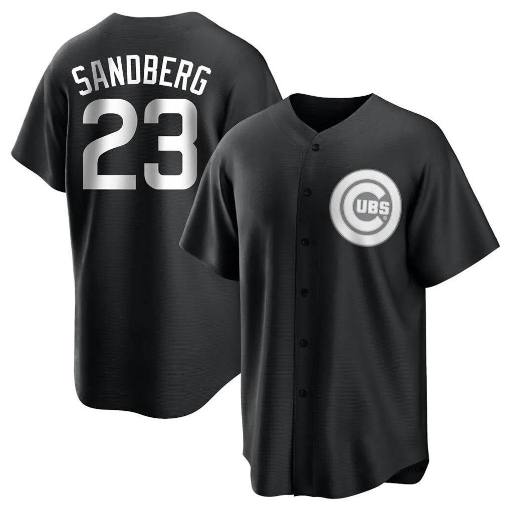 Kdoa C.Cubs #23 Ryne Sandberg Player Black Game Stitched Jerseys