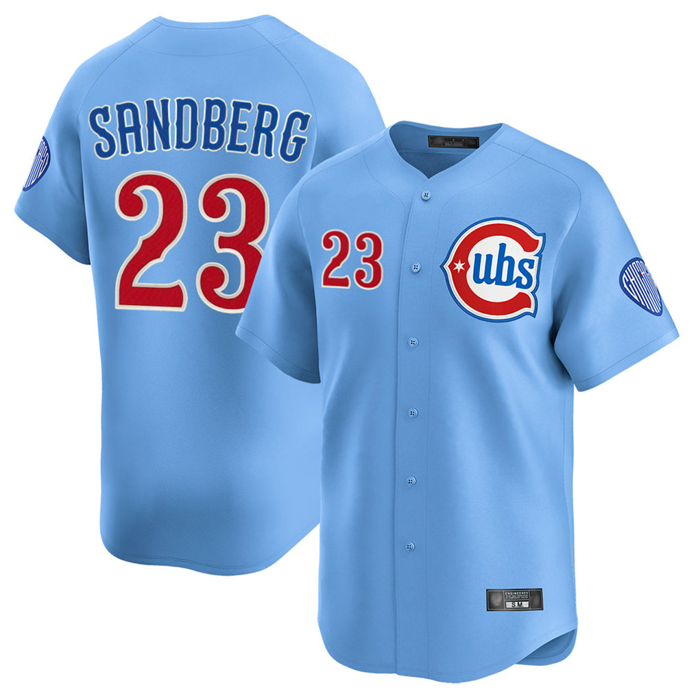 Kdoa C.Cubs #23 Ryne Sandberg Player Light Blue Limited Home Stitched Jerseys