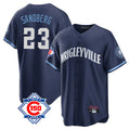 Kdoa C.Cubs #23 Ryne Sandberg Player Navy 150th Anniversary City Connect Home Game Stitched Jerseys
