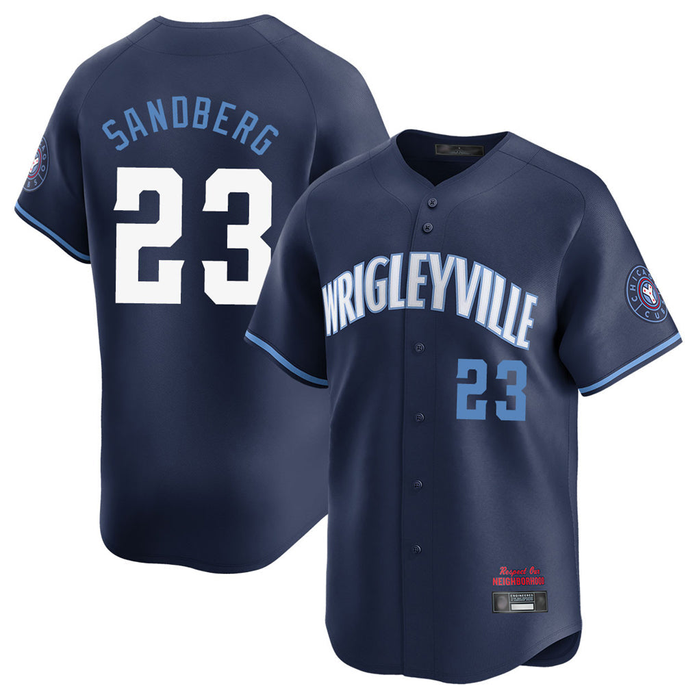 Kdoa C.Cubs #23 Ryne Sandberg Player Navy City Connect Limited Home Stitched Jerseys