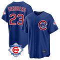 Kdoa C.Cubs #23 Ryne Sandberg Player Royal 150th Anniversary Home Game Stitched Jerseys