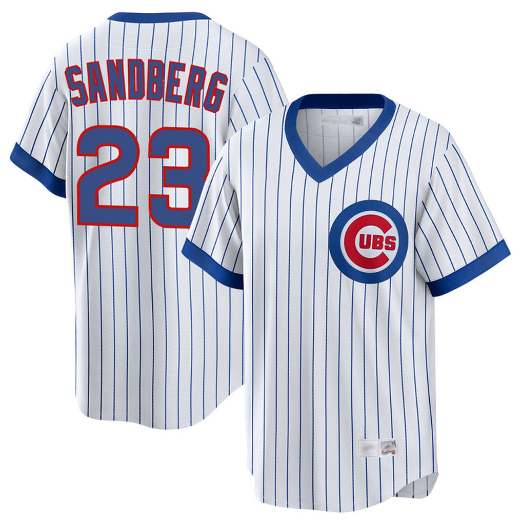 Kdoa C.Cubs #23 Ryne Sandberg Player White T-shirt Cooperstown Collection Limited Stitched Jerseys