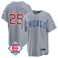 Kdoa C.Cubs #25 Mois¡§|s Ballesteros Player Gray 150th Anniversary Home Game Stitched Jerseys