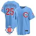 Kdoa C.Cubs #25 Mois¡§|s Ballesteros Player Light Blue 150th Anniversary Home Game Stitched Jerseys