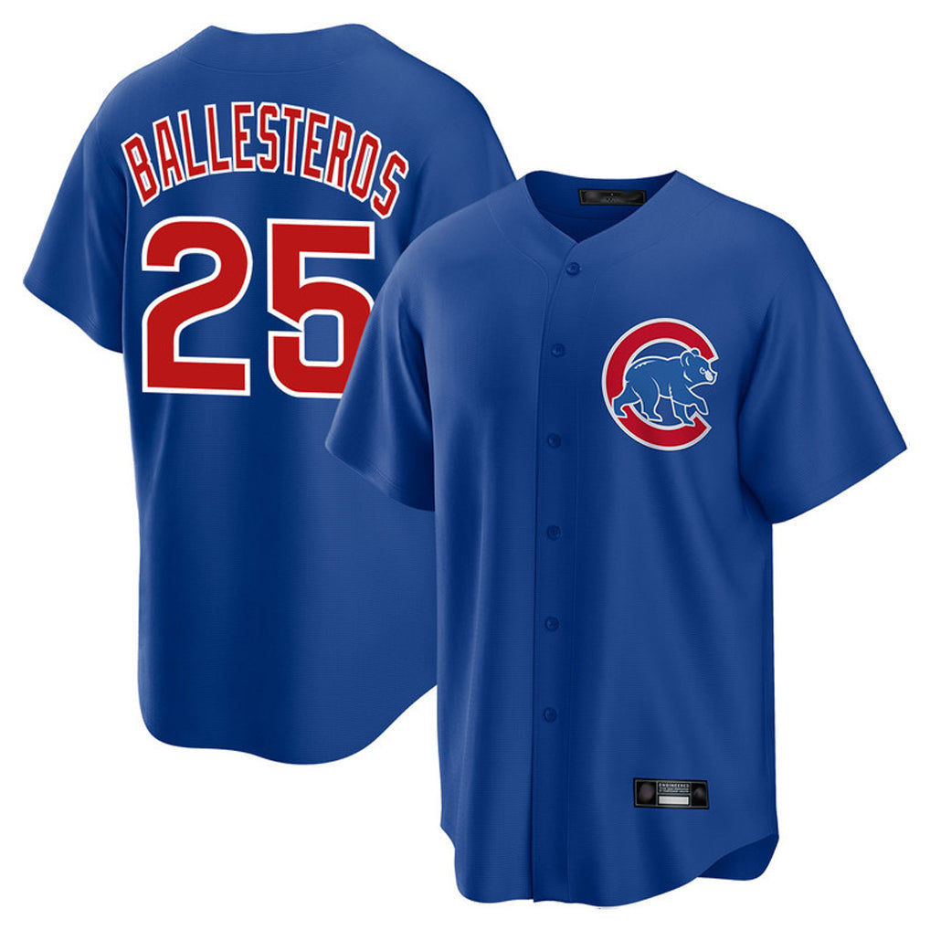 Kdoa C.Cubs #25 Mois¡§|s Ballesteros Player Royal Home Game Stitched Jerseys