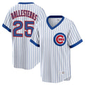 Kdoa C.Cubs #25 Mois¡§|s Ballesteros Player White T-shirt Cooperstown Collection Limited Stitched Jerseys