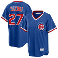 Kdoa C.Cubs #27 Seiya Suzuki Player Royal T-shirt Cooperstown Collection Limited Stitched Jerseys