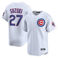 Kdoa C.Cubs #27 Seiya Suzuki Player White Limited Home Game Stitched Jerseys