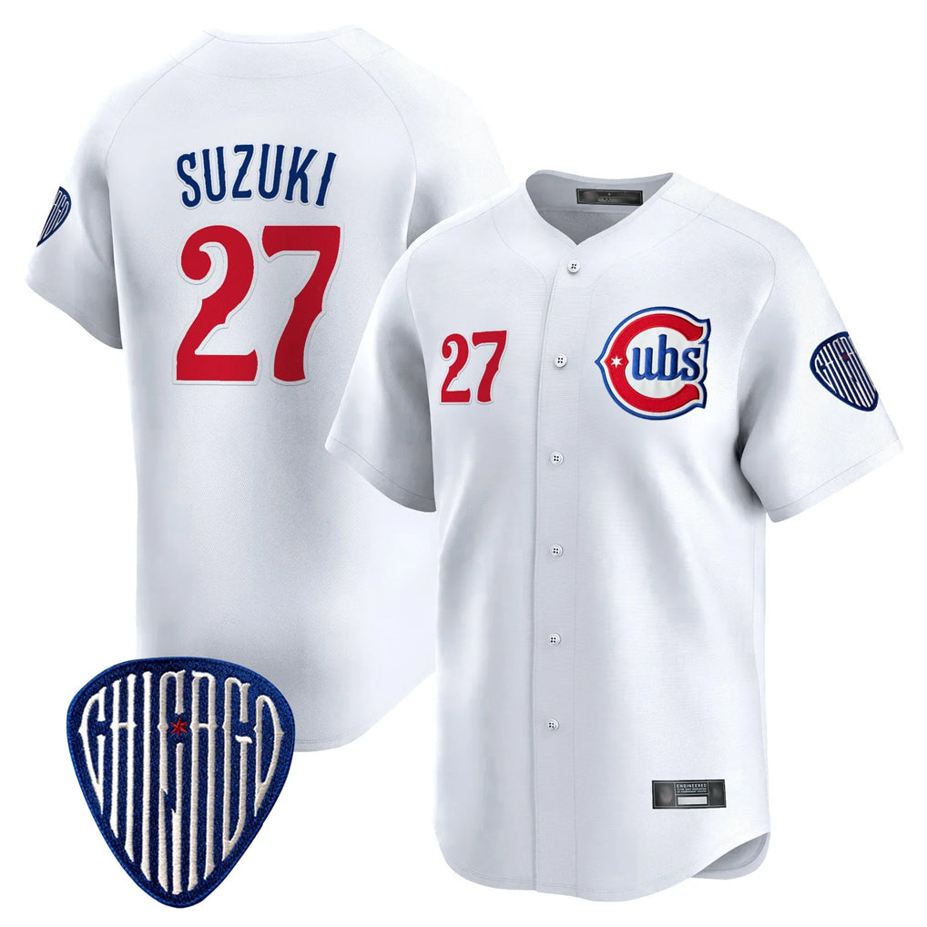 Kdoa C.Cubs #27 Seiya Suzuki Player White Vapor Premier Limited Home Stitched Jerseys
