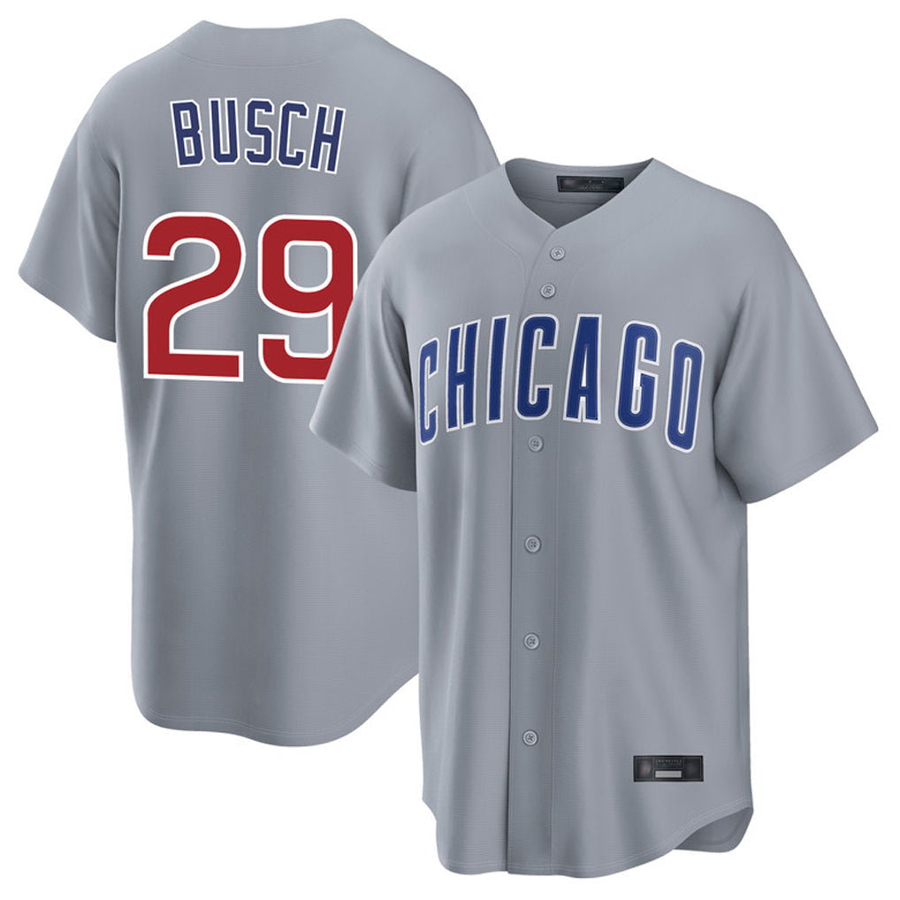 Kdoa C.Cubs #29 Michael Busch Player Gray Home Game Stitched Jerseys