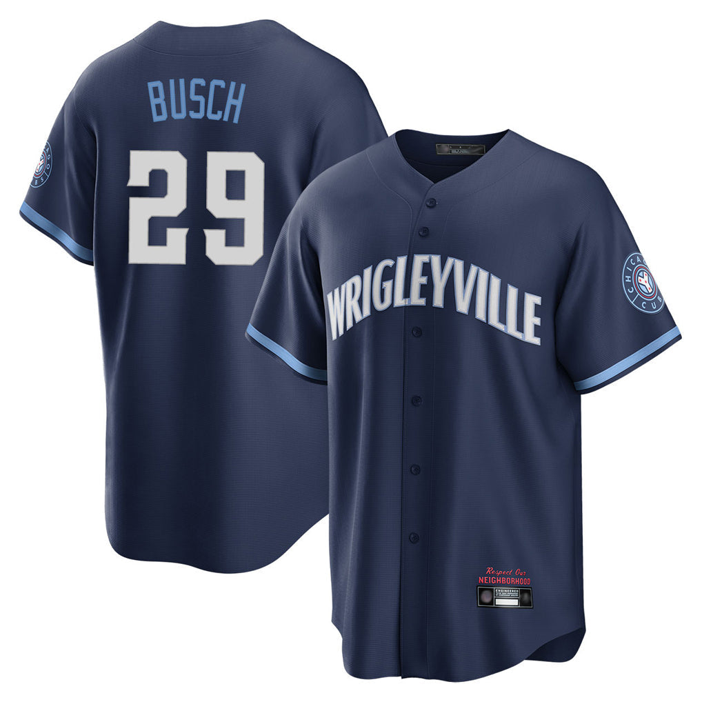 Kdoa C.Cubs #29 Michael Busch Player Navy City Connect Home Game Stitched Jerseys