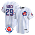 Kdoa C.Cubs #29 Michael Busch Player White 150th Anniversary Limited Home Game Stitched Jerseys