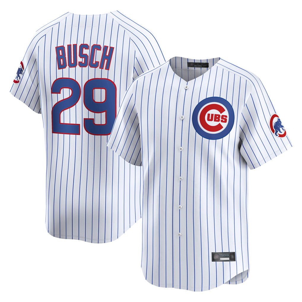 Kdoa C.Cubs #29 Michael Busch Player White Limited Home Game Stitched Jerseys