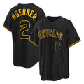 Kdoa C.Cubs #2 Nico Hoerner Player Black Snake Skin City Game Stitched Jerseys