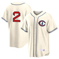 Kdoa C.Cubs #2 Nico Hoerner Player Cream Field of Dreams Home Game Stitched Jerseys