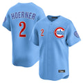 Kdoa C.Cubs #2 Nico Hoerner Player Light Blue Limited Home Stitched Jerseys