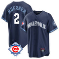 Kdoa C.Cubs #2 Nico Hoerner Player Navy 150th Anniversary City Connect Home Game Stitched Jerseys