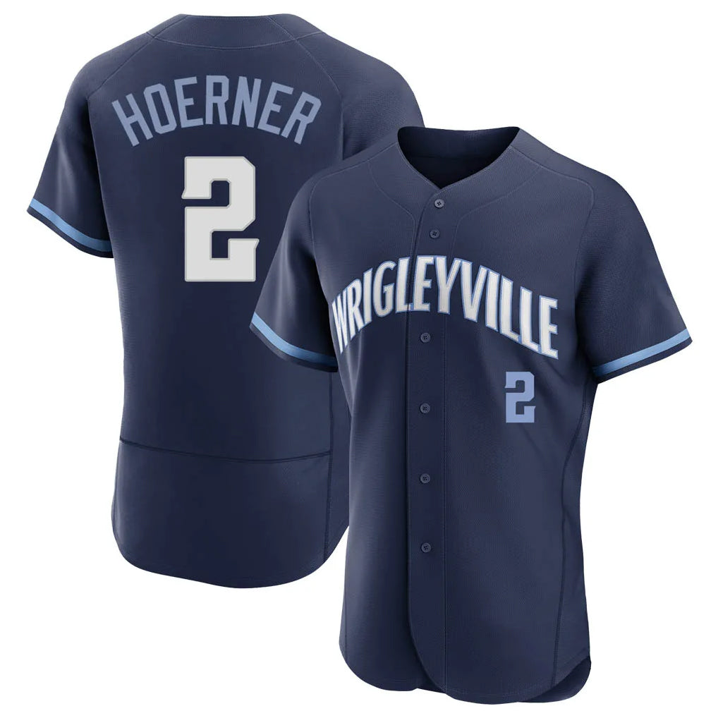 Kdoa C.Cubs #2 Nico Hoerner Player Navy City Connect Limited Elite Home Stitched Jerseys