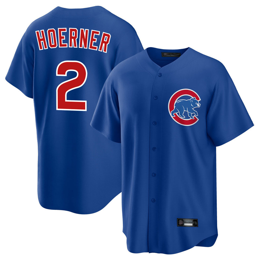 Kdoa C.Cubs #2 Nico Hoerner Player Royal Home Game Stitched Jerseys