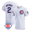 Kdoa C.Cubs #2 Nico Hoerner Player White 150th Anniversary Limited Elite Home Game Stitched Jerseys
