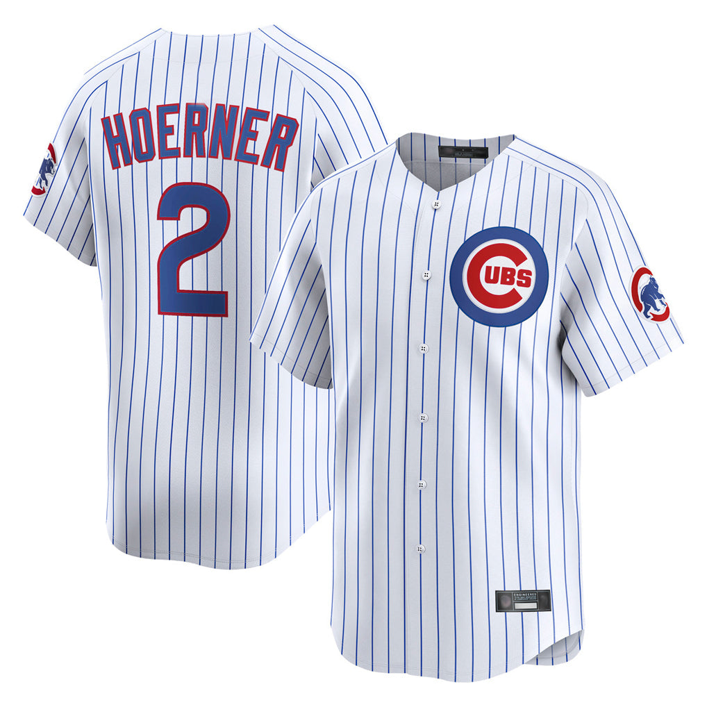 Kdoa C.Cubs #2 Nico Hoerner Player White Limited Home Game Stitched Jerseys