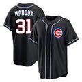 Kdoa C.Cubs #31 Greg Maddux Player Black Fashion Out Game Stitched Jerseys