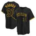 Kdoa C.Cubs #31 Greg Maddux Player Black Snake Skin City Game Stitched Jerseys