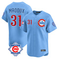 Kdoa C.Cubs #31 Greg Maddux Player Light Blue 150th Anniversary Limited Home Stitched Jerseys