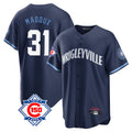 Kdoa C.Cubs #31 Greg Maddux Player Navy 150th Anniversary City Connect Home Game Stitched Jerseys