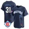 Kdoa C.Cubs #31 Greg Maddux Player Navy City Connect 150th Anniversary Limited Home Stitched Jerseys
