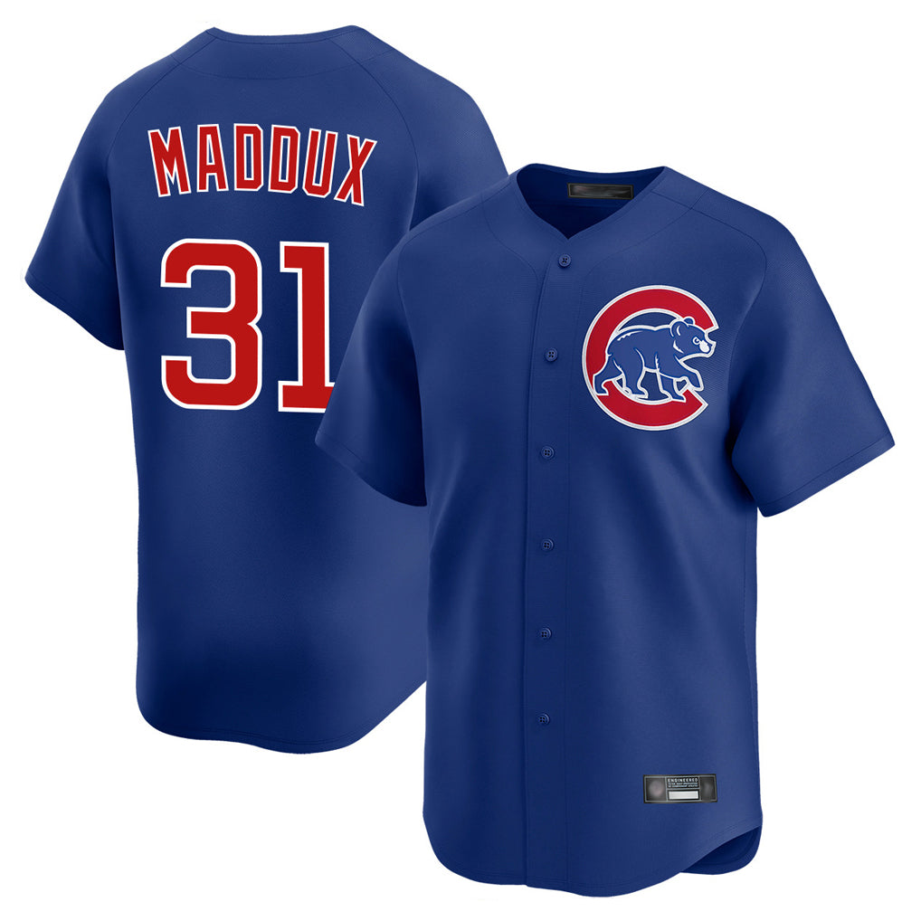 Kdoa C.Cubs #31 Greg Maddux Player Royal Limited Home Stitched Jerseys
