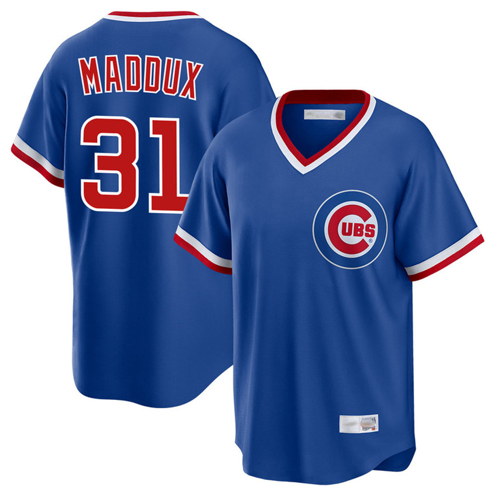 Kdoa C.Cubs #31 Greg Maddux Player Royal T-shirt Cooperstown Collection Limited Stitched Jerseys