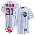 Kdoa C.Cubs #31 Greg Maddux Player White 150th Anniversary Home Game Stitched Jerseys