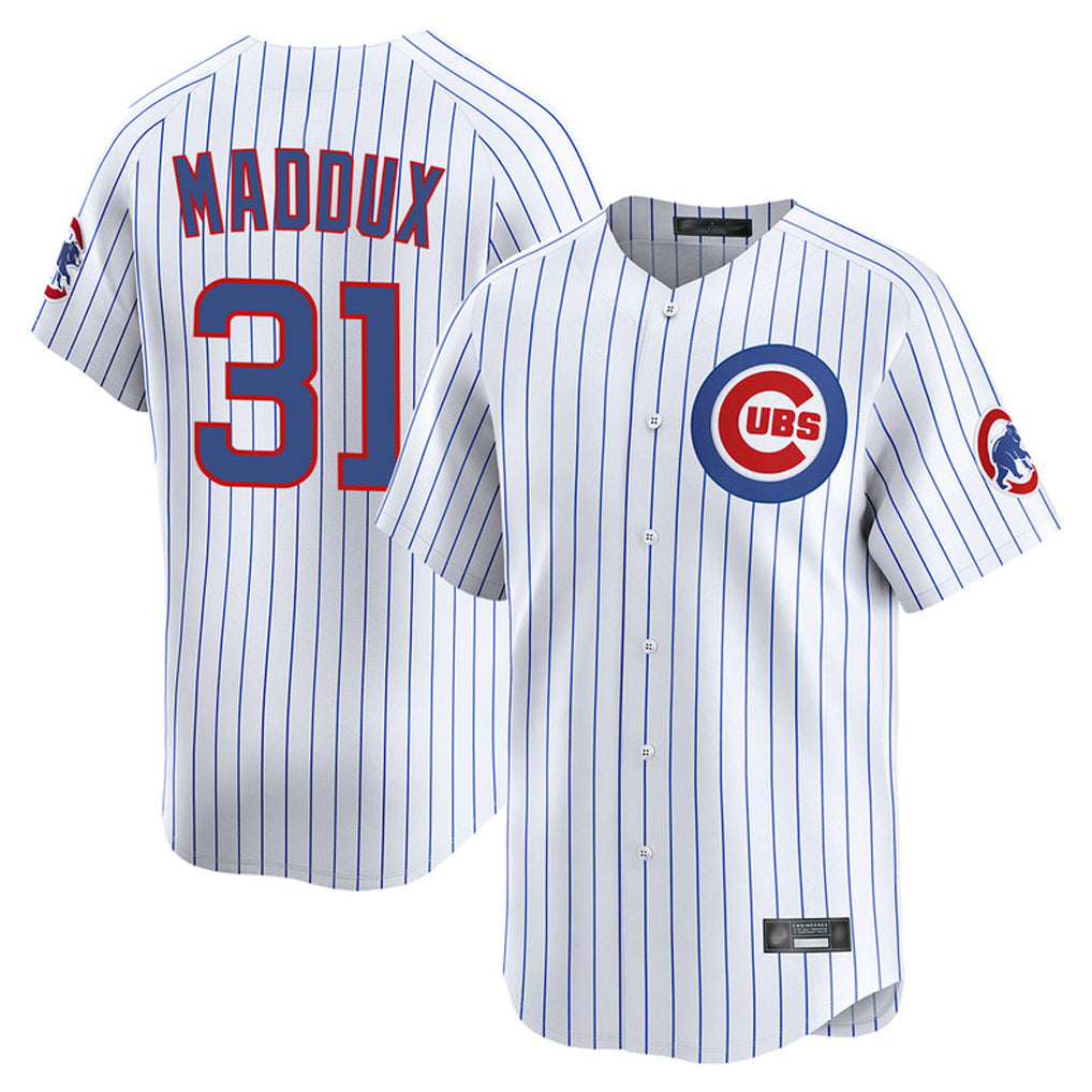 Kdoa C.Cubs #31 Greg Maddux Player White Limited Home Game Stitched Jerseys