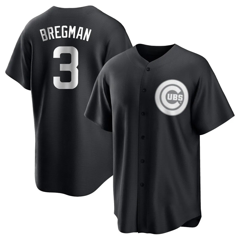 Kdoa C.Cubs #3 Alex Bregman Black Game Stitched Jerseys