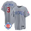 Kdoa C.Cubs #3 Alex Bregman Gray 150th Anniversary Home Game Stitched Jerseys