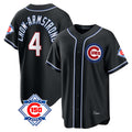 Kdoa C.Cubs #4 Pete Crow-Armstrong Player Black Fashion Out 150th Anniversary Game Stitched Jerseys